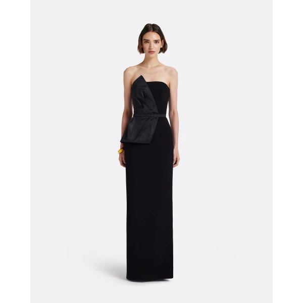 Safiyaa Kasia Long Dress in Black, view 2