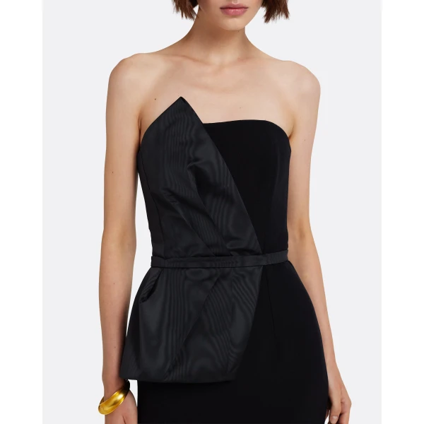 Safiyaa Kasia Long Dress in Black, view 4