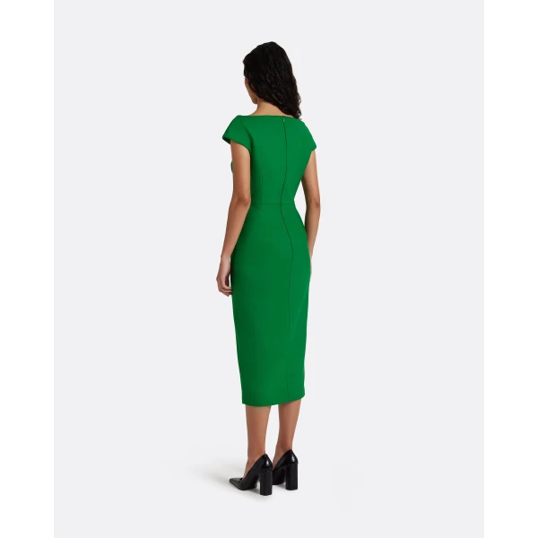 Safiyaa Klea Midi Dress in Blade Green, view 3