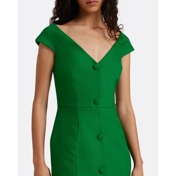 Safiyaa Klea Midi Dress in Blade Green, view 4