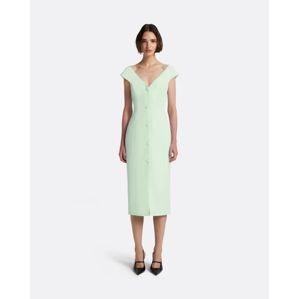 Safiyaa Klea Midi Dress in Sea glass, view 2