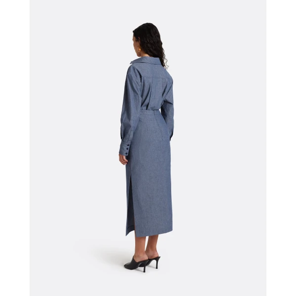Safiyaa Kyoto Skirt in Blue Blend, view 3