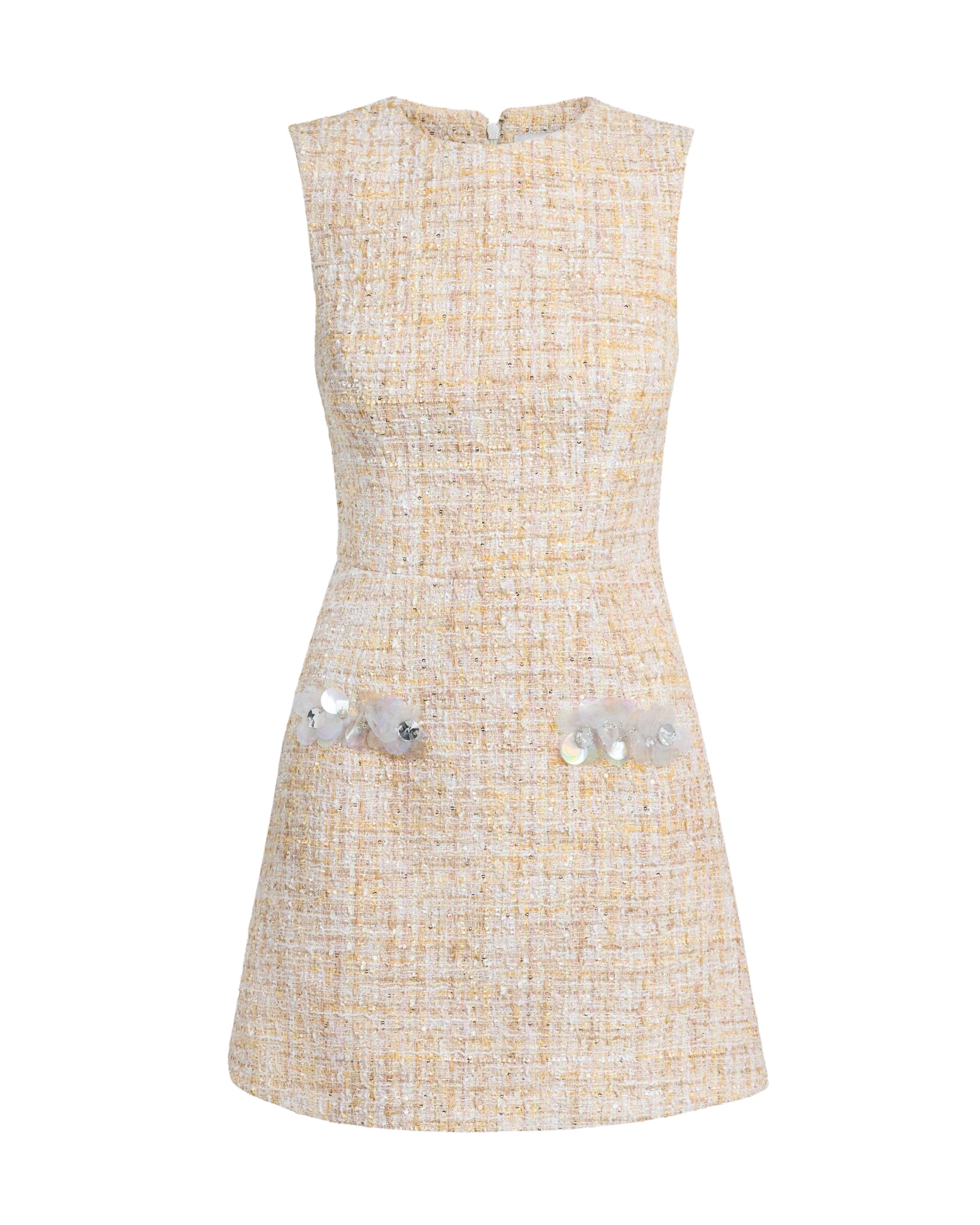 Safiyaa Laurette Mini Dress in Tweed - Dresses - Demi-Couture Evening Wear at Luxury Shoes 