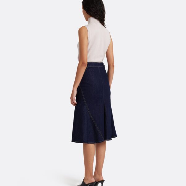 Safiyaa Luisella Denim Skirt in Dark Wash, view 3