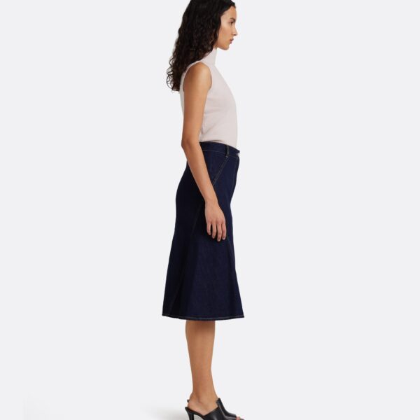 Safiyaa Luisella Denim Skirt in Dark Wash, view 5