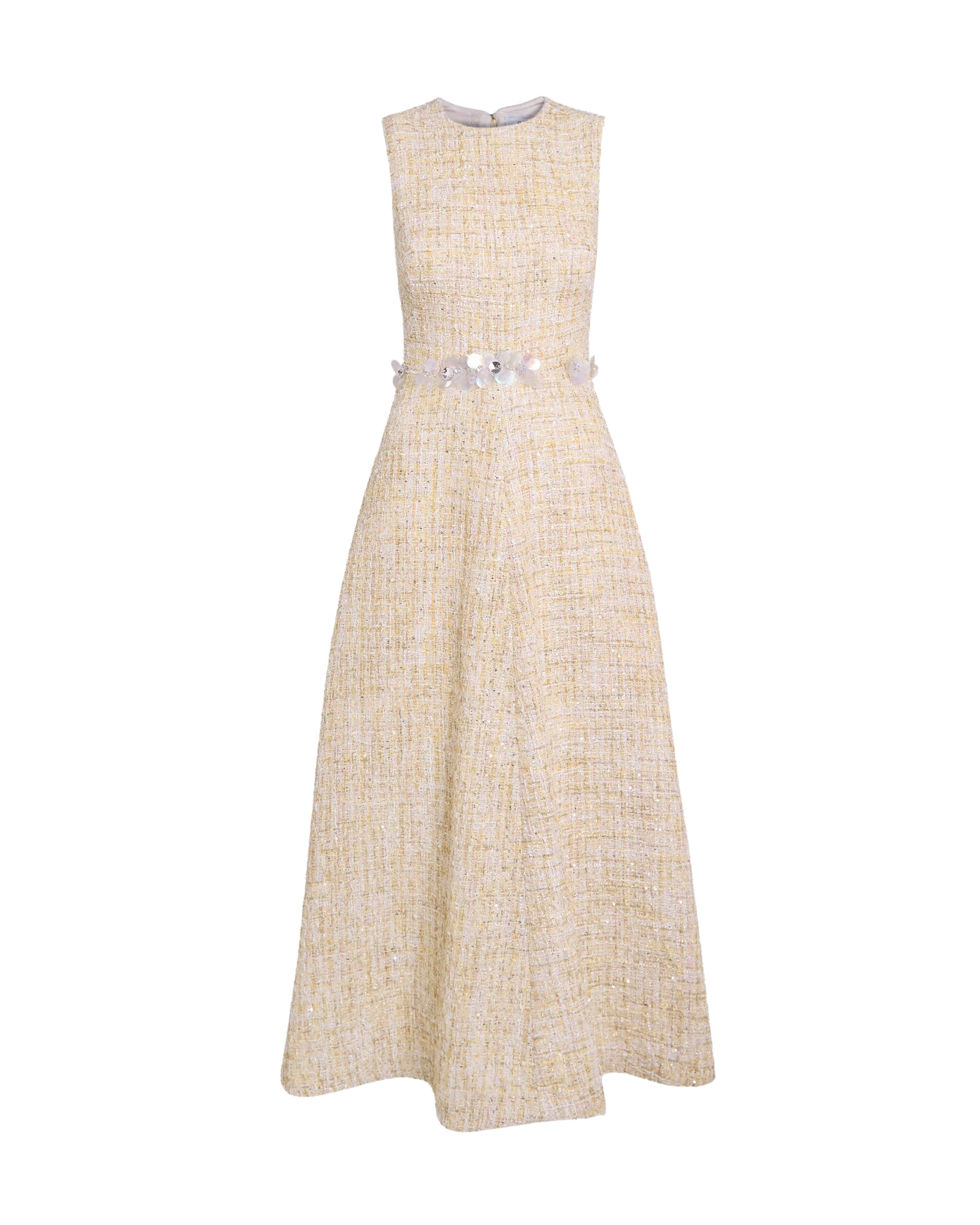 Safiyaa Maisie Midi Dress in Tweed - Dresses - Demi-Couture Evening Wear at Luxury Shoes 