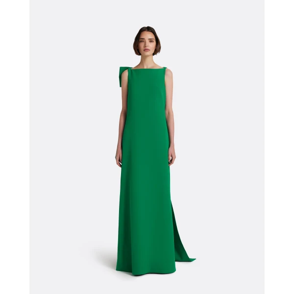 Safiyaa Mallory Long Dress in Jewel Green, view 2