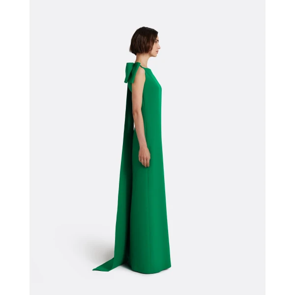 Safiyaa Mallory Long Dress in Jewel Green, view 5