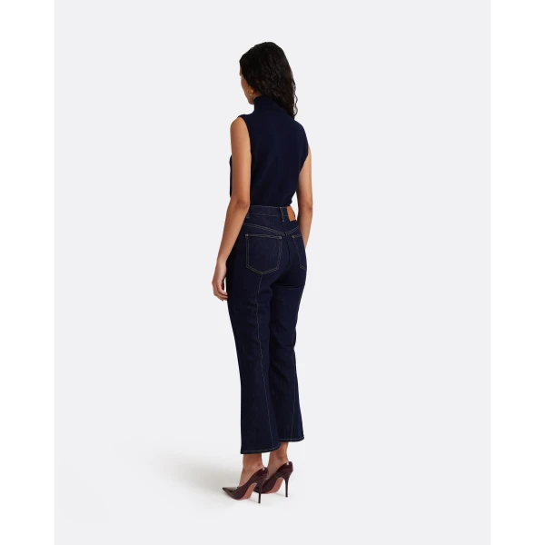 Safiyaa Marietta Denim Trouser in Dark Wash, view 3