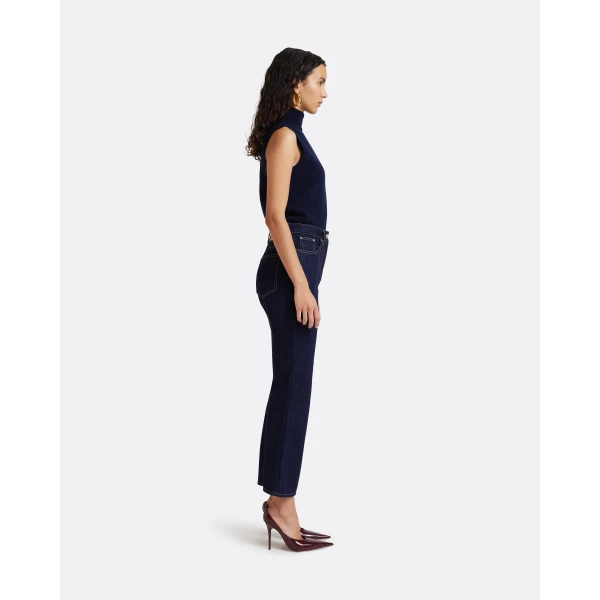 Safiyaa Marietta Denim Trouser in Dark Wash, view 5