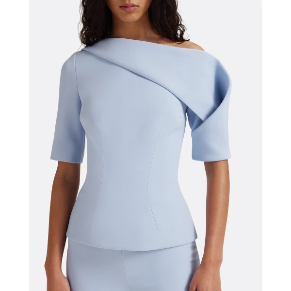 Safiyaa Marley Top in Soft Sky, view 5