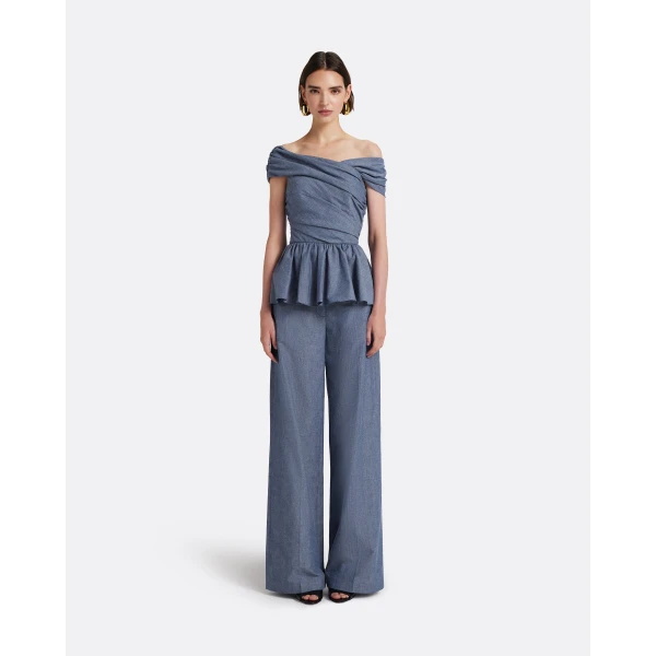 Safiyaa Melanie Top in Blue Blend, view 3