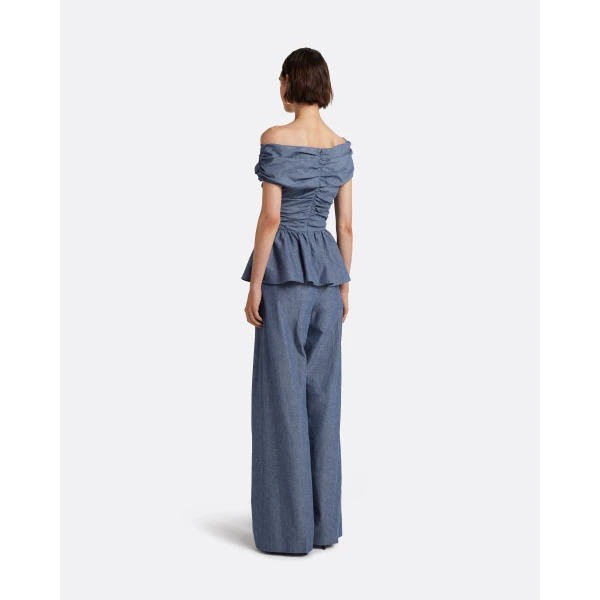Safiyaa Melanie Top in Blue Blend, view 4