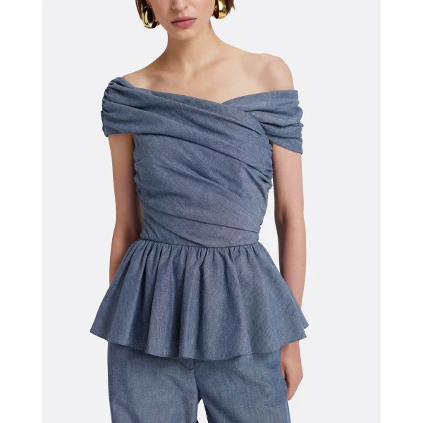 Safiyaa Melanie Top in Blue Blend, view 5