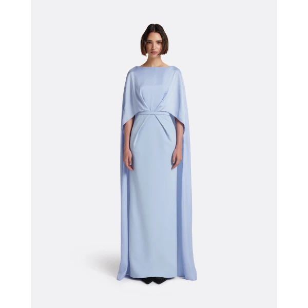 Safiyaa Mirabella Long Dress in Soft Sky, view 2