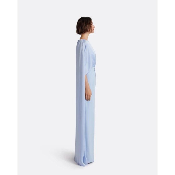 Safiyaa Mirabella Long Dress in Soft Sky, view 5