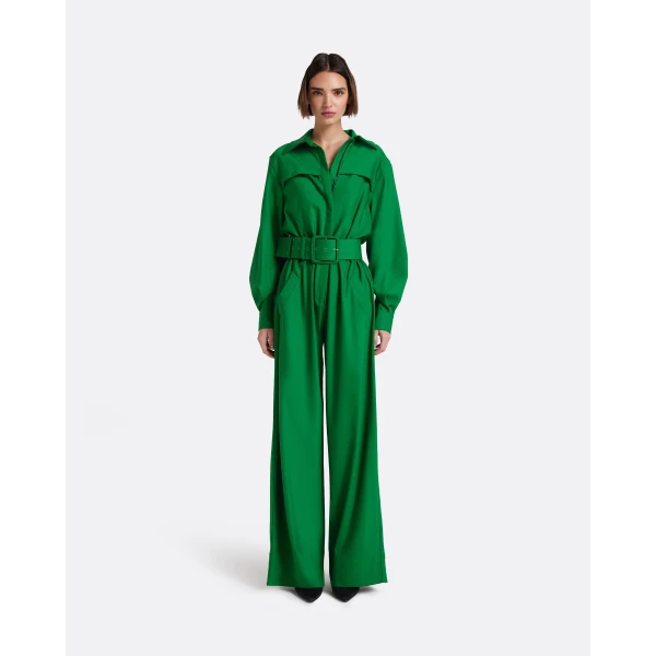 Safiyaa Ottilie Jumpsuit in Blade Green, view 2