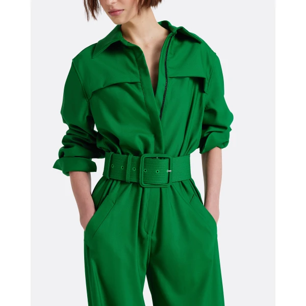 Safiyaa Ottilie Jumpsuit in Blade Green, view 4