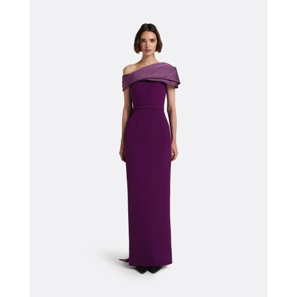 Safiyaa Phira Long Dress in Currant, view 2