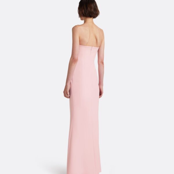 Safiyaa Soshin Long Dress in Lychee with Embroidery, view 3