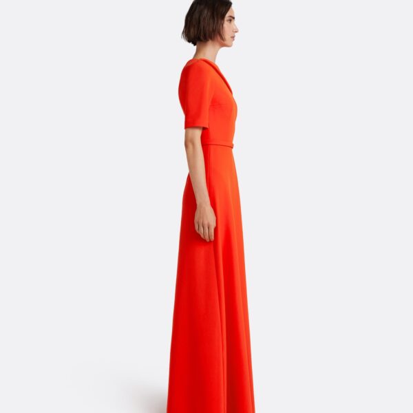 Safiyaa Stephanie Long Dress in Apple Red, view 5