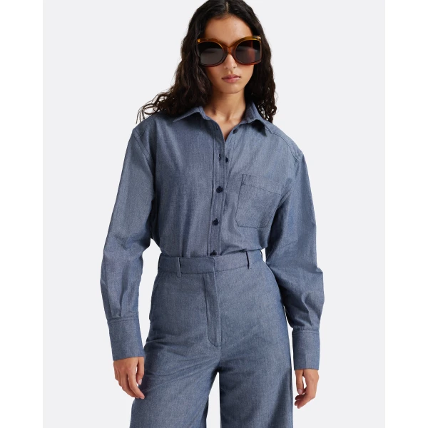 Safiyaa Touca Trouser in Blue blend, view 5