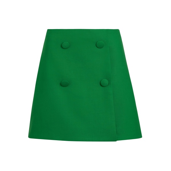 Safiyaa Yuki Skirt in Blade Green - Skirts - Demi-Couture Evening Wear at Luxury Shoes 