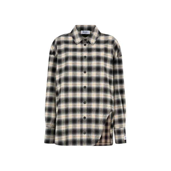 The Attico Sand and black shirt