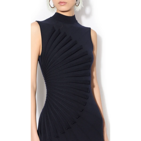 Alaïa Sculpting Wool Dress - ALAÏA Dresses - Laser Cut Luxury - Shop at Luxury Shoes 