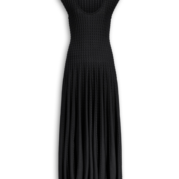 Alaïa Sculptural Flare Dress - ALAÏA Dresses - Laser Cut Luxury - Shop at Luxury Shoes 