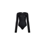 Alaïa Second Skin Cashmere Bodysuit - ALAÏA Tops - Laser Cut Luxury - Shop at Luxury Shoes Alaia Second Skin Cashmere Bodysuit