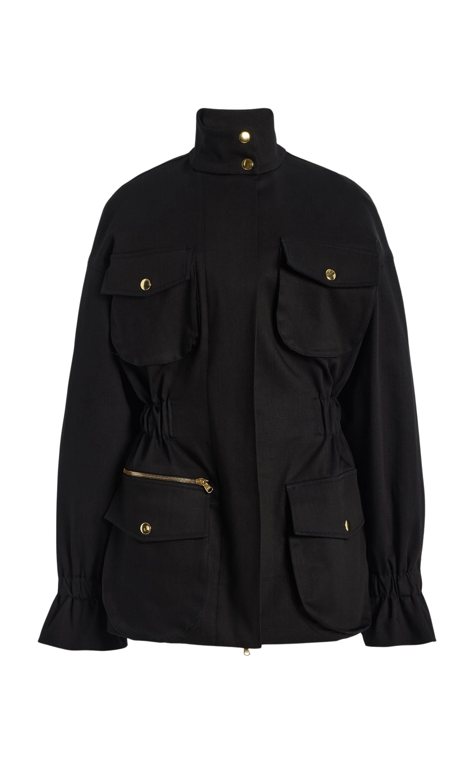 Sergio-Hudson-Denim-Utility-JacketDress35155_nobg Sergio Hudson Multicolour Denim Utility Jacket/Dress Jacket
