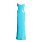 Sergio Hudson Blue Sequin Evening Gown