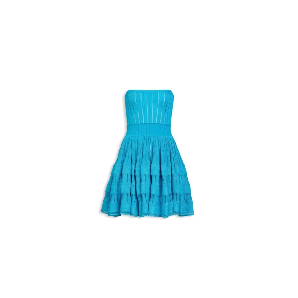 Alaïa Shiny Crinoline Dress - ALAÏA Dresses - Laser Cut Luxury - Shop at Luxury Shoes 