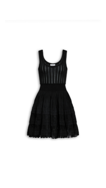 Alaïa Shiny Crinoline Dress - ALAÏA Dresses - Laser Cut Luxury - Shop at Luxury Shoes 
