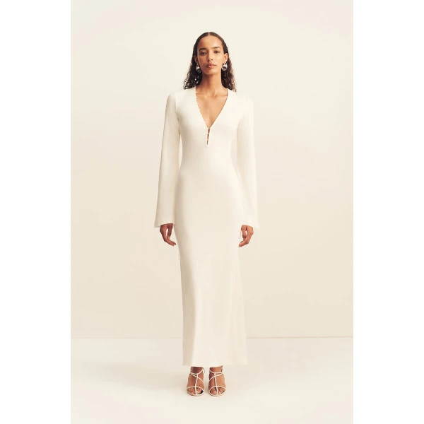 Shona Joy Aby Plunged Jersey Maxi Dress, view 2