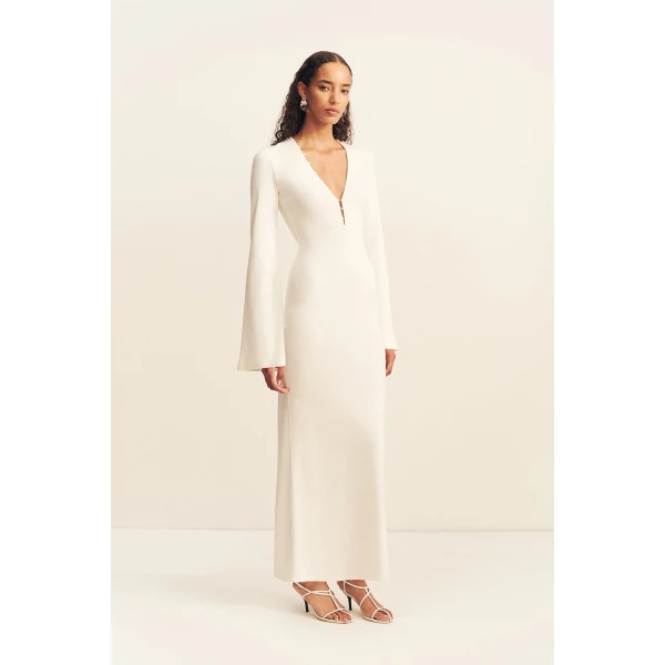 Shona Joy Aby Plunged Jersey Maxi Dress, view 4