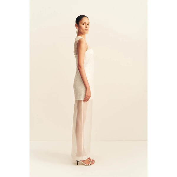 Shona Joy Amerie Silk Sequin Maxi Dress, view 5