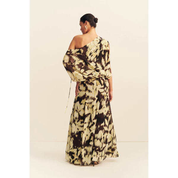 Shona Joy Benny Off Shoulder Blouson Maxi Dress, view 6
