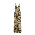 Shona Joy Benny Plunged Gathered Maxi Dress