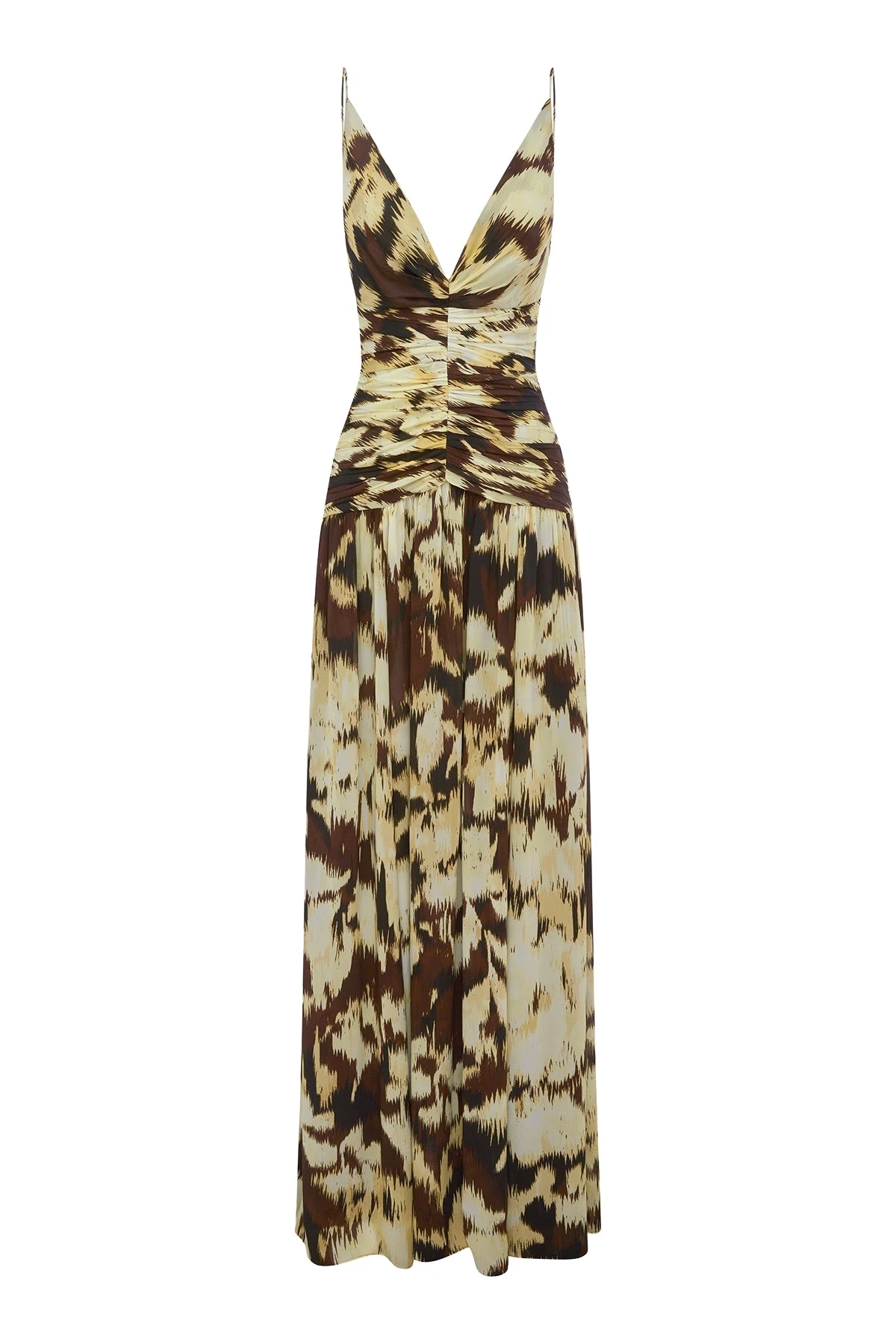 Shona Joy Benny Plunged Gathered Maxi Dress