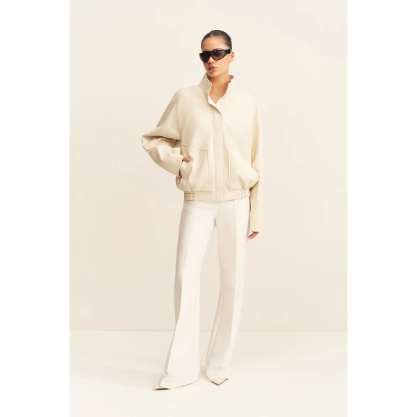 Shona Joy Blake Funnel Neck Faux Leather Jacket, view 2