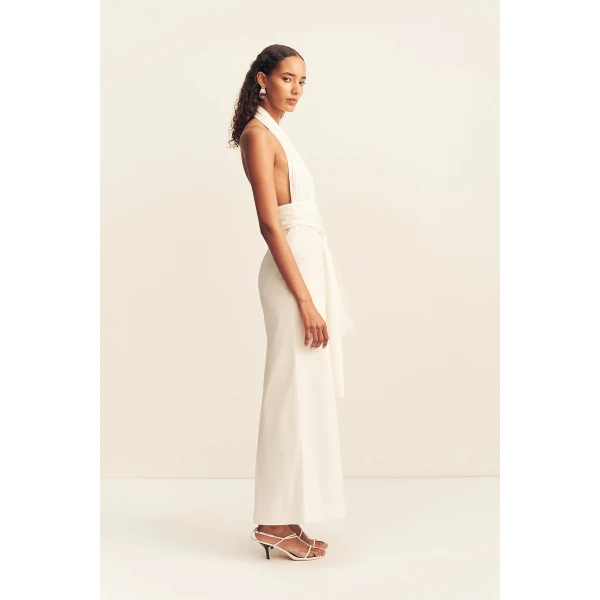 Shona Joy Campbell Halter Plunged Maxi Dress, view 5