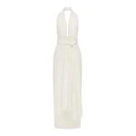 Shona Joy Campbell Halter Plunged Maxi Dress