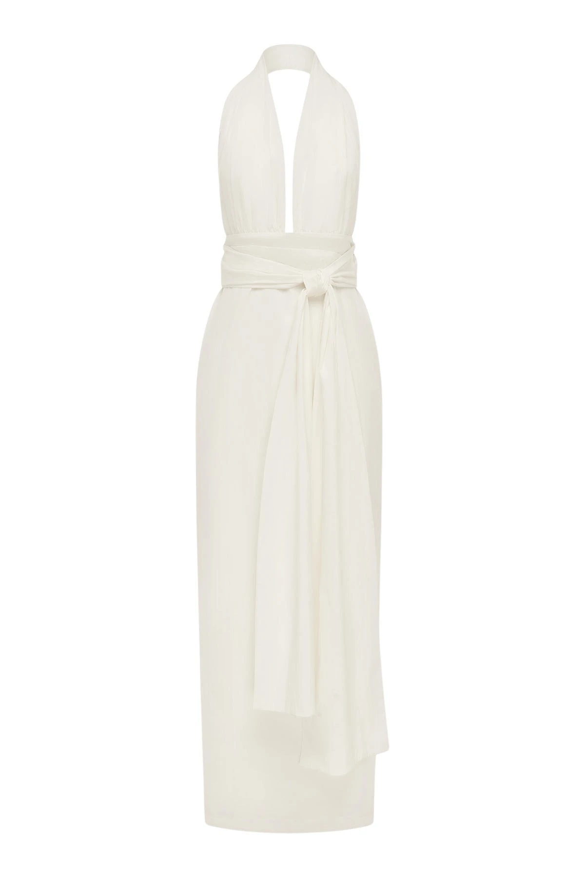 Shona Joy Campbell Halter Plunged Maxi Dress