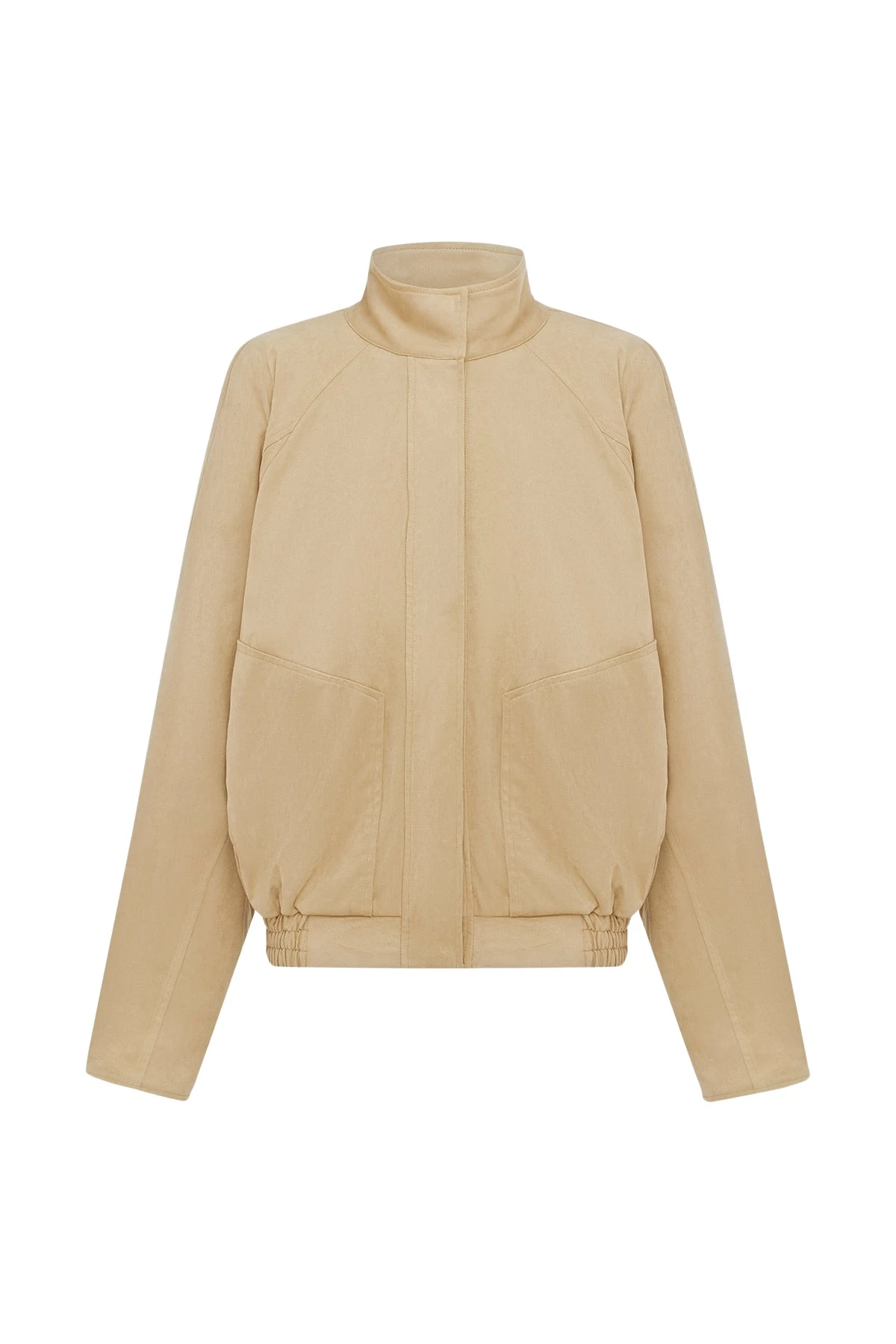 Shona Joy Ernest Faux Suede Bomber Jacket