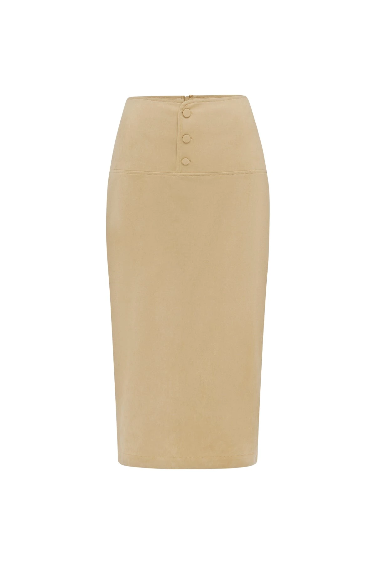 Shona Joy Ernest Faux Suede Midi Skirt