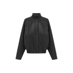 Shona Joy Kennedy Funnel Neck Faux Leather Jacket