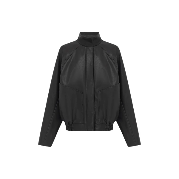 Shona Joy Kennedy Funnel Neck Faux Leather Jacket - Jackets - Australian Luxury Eventwear at Luxury Shoes 