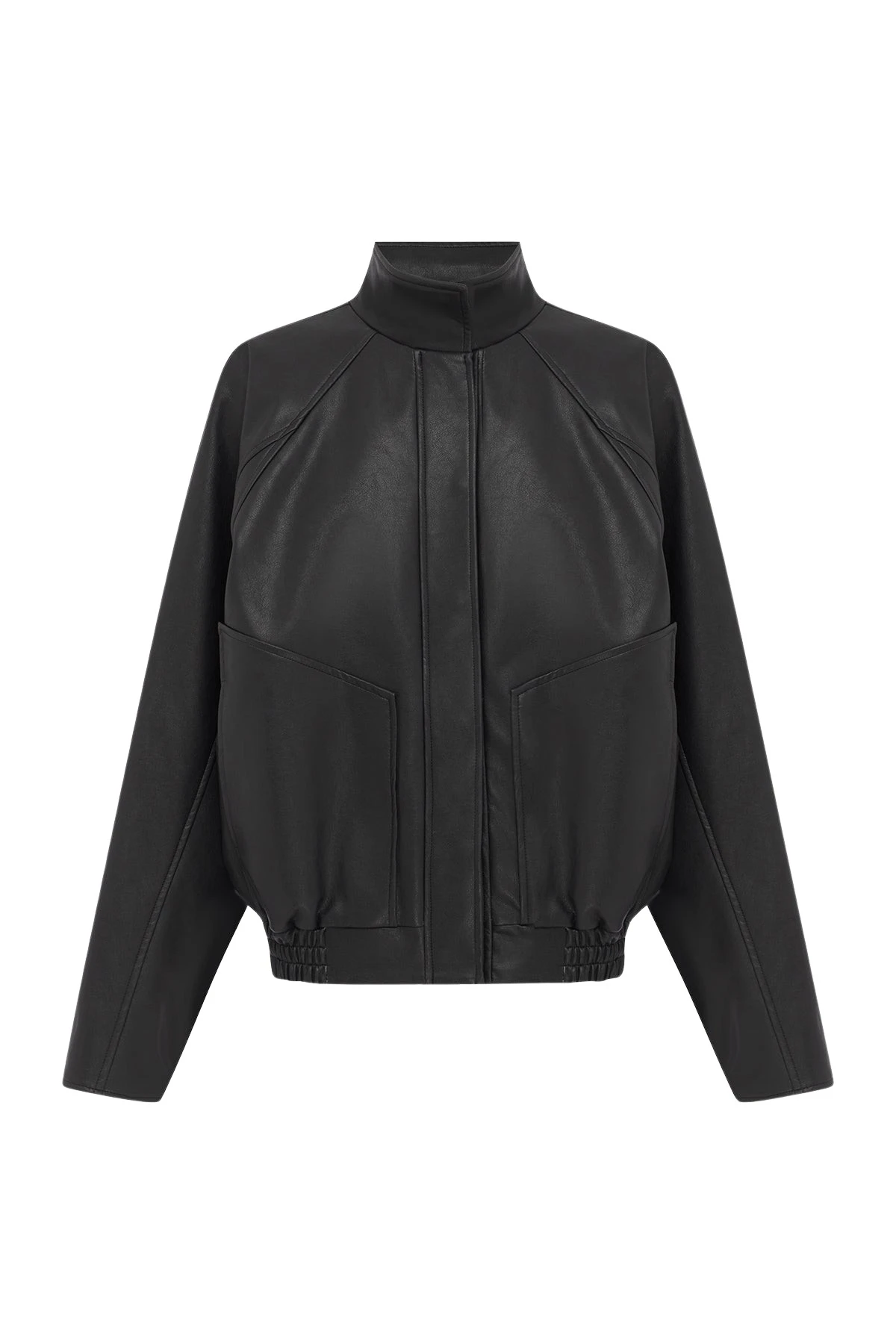 Kennedy Funnel Neck Faux Leather Jacket